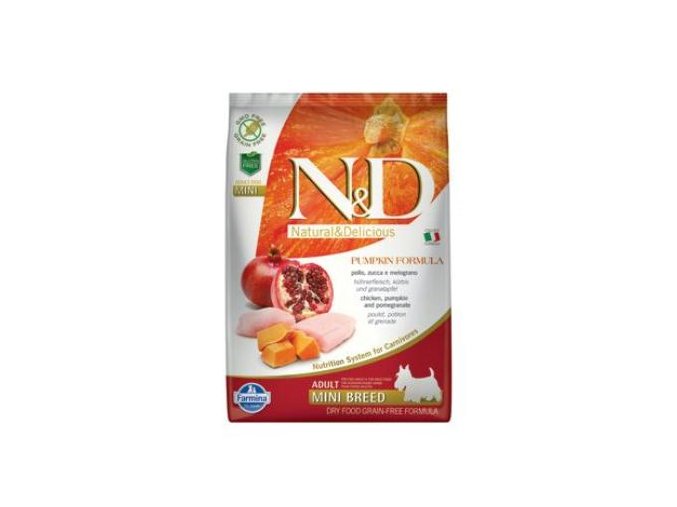 N&D GF Pumpkin DOG Adult Mini Chicken&Pomegranate 800g