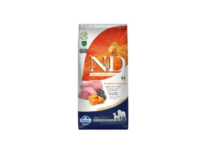 N&D GF Pumpkin DOG Adult M/L Lamb & Blueberry 2,5kg