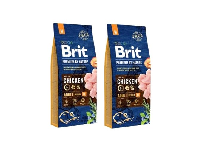 Brit Premium Dog by Nature Adult M 2 x 15kg