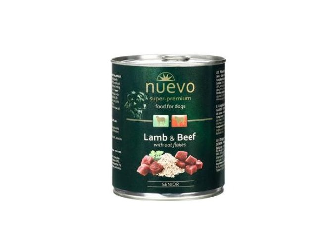 Nuevo pes Senior Jehněčí s ovesnými vl. konz. 800g