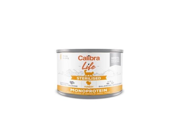 Calibra Cat Life  konz.Sterilised Turkey 200g