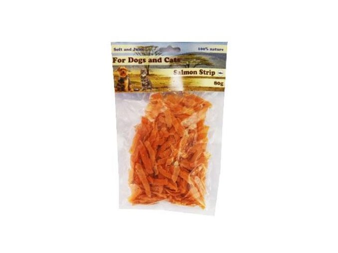 Pochoutka Lososové maso proužky 80g