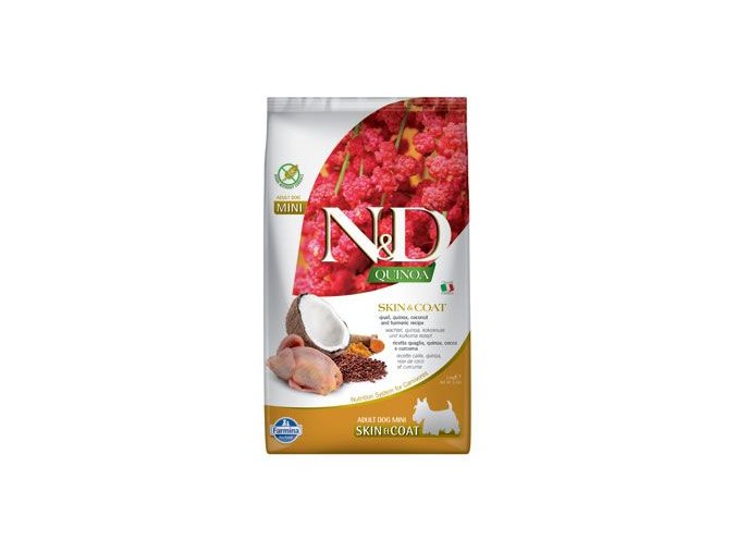 N&D Quinoa DOG Skin & Coat Quail & Coconut Mini 2,5kg