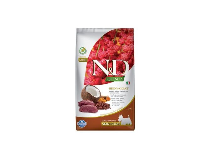 N&D Quinoa DOG Skin & Coat Venison & Coconut Mini 800g