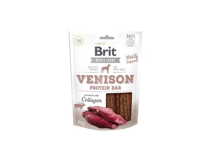 Brit Jerky Venison Protein Bar 80g