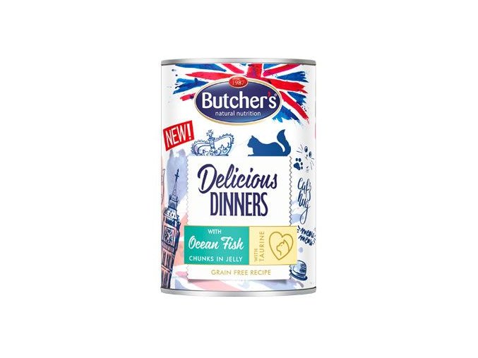 Butcher's Cat Delicious moř.ryby v želé konz. 400g