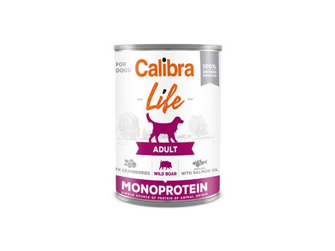 Calibra Dog Life  konz.Adult Wild boar with cran. 400g