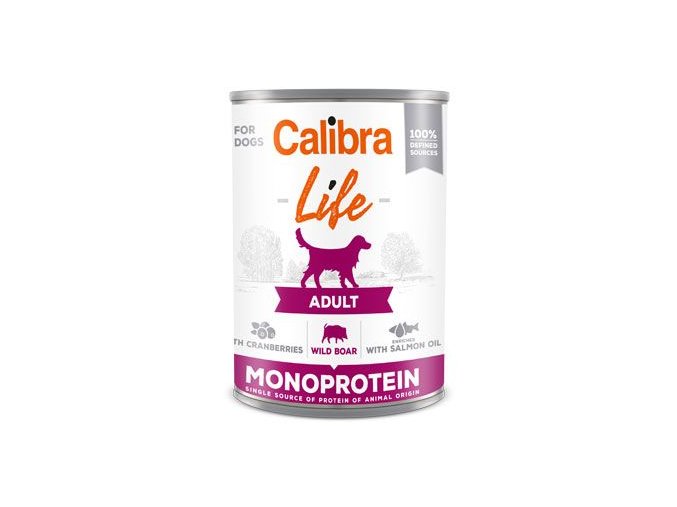 Calibra Dog Life  konz.Adult Wild boar with cran. 400g