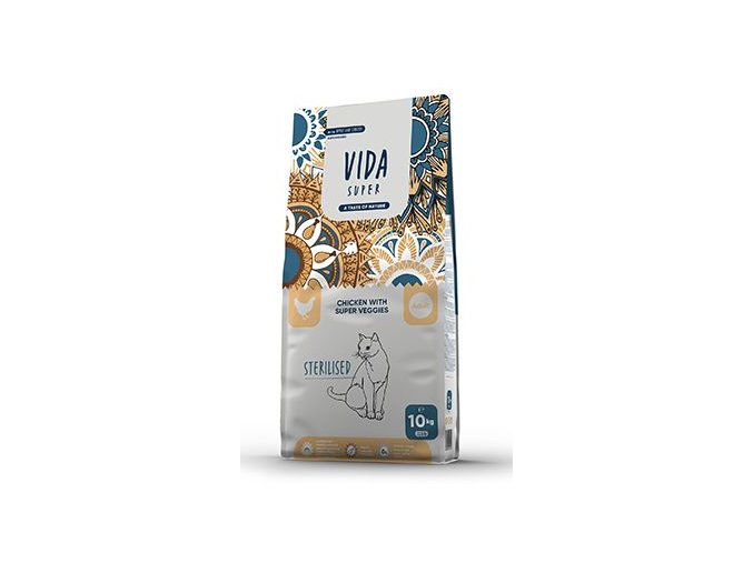 Kraftia VIDA SUPER CAT Adult Ster.Chicken&Veggies 10kg