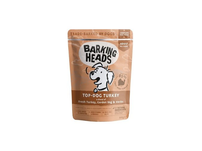 BARKING HEADS Top Dog Turkey kapsa 300g