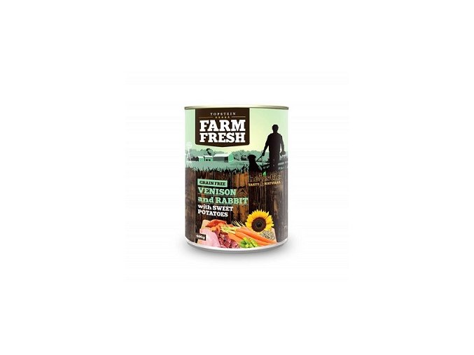 Farm Fresh Dog Venision&Rabit+Sweet Potatoes konz 800g