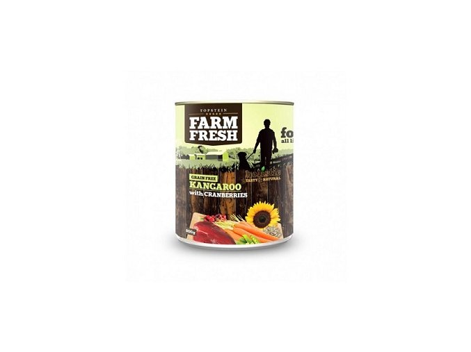 Farm Fresh Dog Kangaroo with Cranberries konzerva 800g