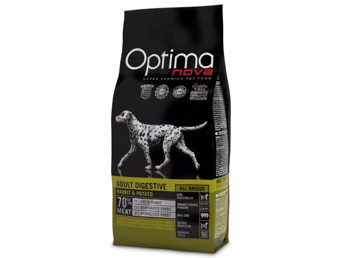 Optima Nova Dog GF Adult Digestive Rabbit&Potato 2kg