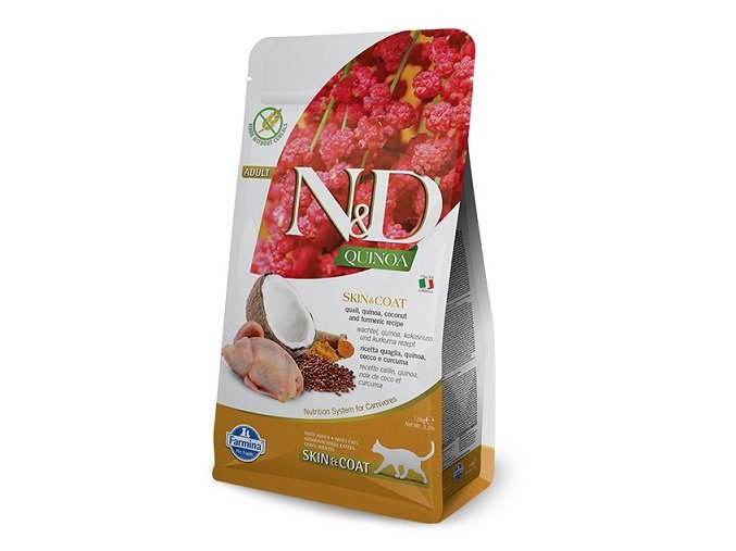 N&D GF Quinoa CAT Skin&Coat Quail & Coconut 1,5 kg