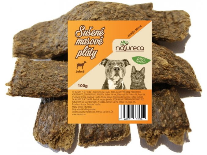 Natureca Masové pláty Jehně 100% maso 100 g