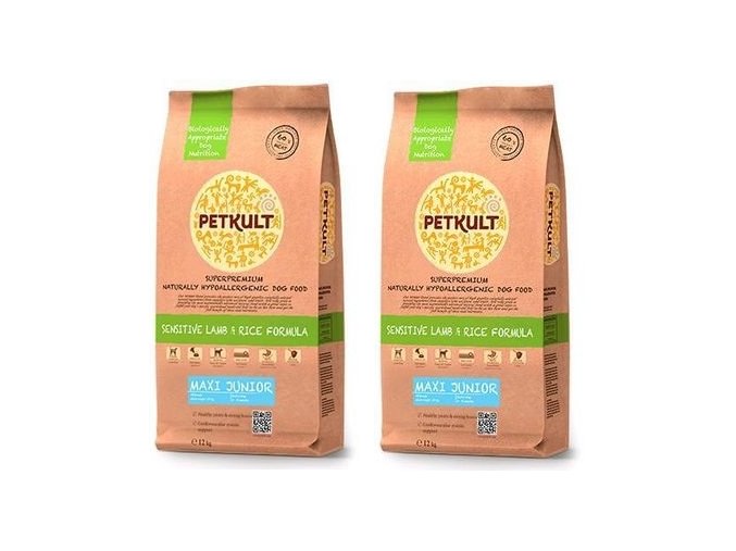 Petkult Maxi Junior lamb & rice 2 x 12 kg