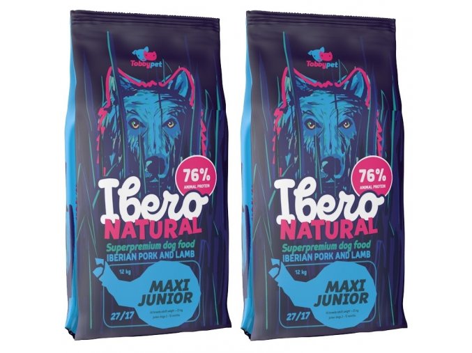 Ibero Natural dog Maxi junior 2 x 12 kg