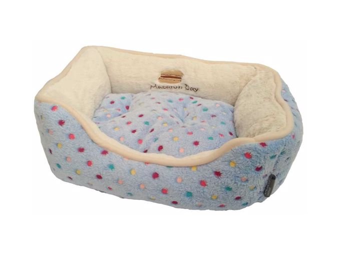 Pelíšek s puntíky Extra soft Bed XS 47cm-modrá