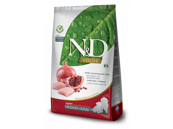 N&D PRIME DOG Puppy M/L Chicken & Pomegranate 12kg