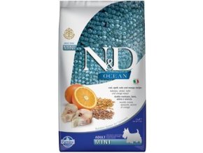 N&D OCEAN DOG LG Adult Mini Codfish & Orange 2,5 kg