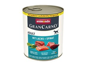 Animonda pes GRANCARNO konz. ADULT losos/špenát 800g