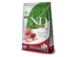 N&D PRIME DOG Adult M/L Chicken & Pomegranate 2,5kg1