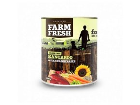 Farm Fresh Dog Kangaroo with Cranberries konzerva 800g