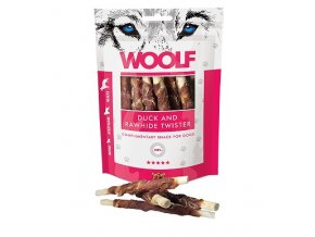 WOOLF pochoutka Duck&Rawhide twister 100g