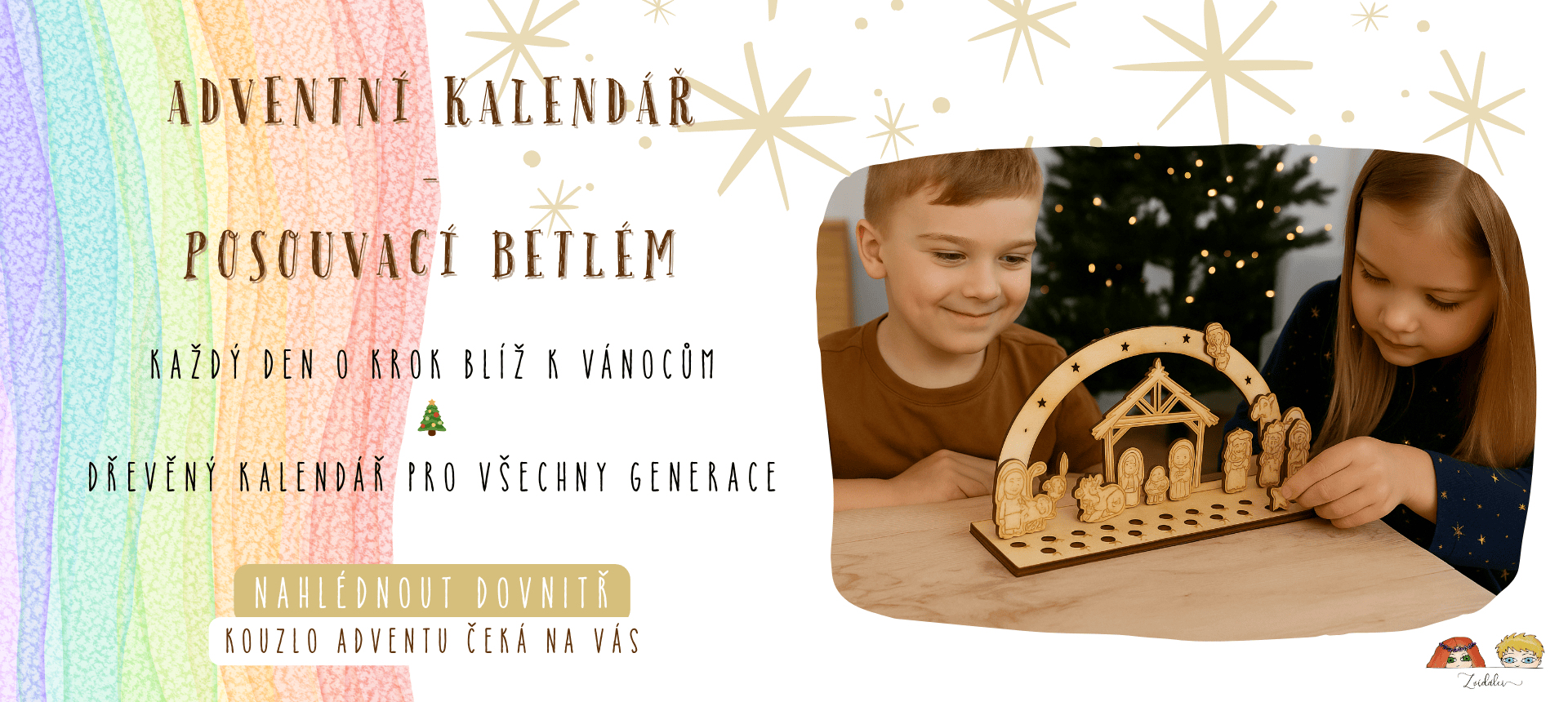Adventní kalendář - posouvací Betlém