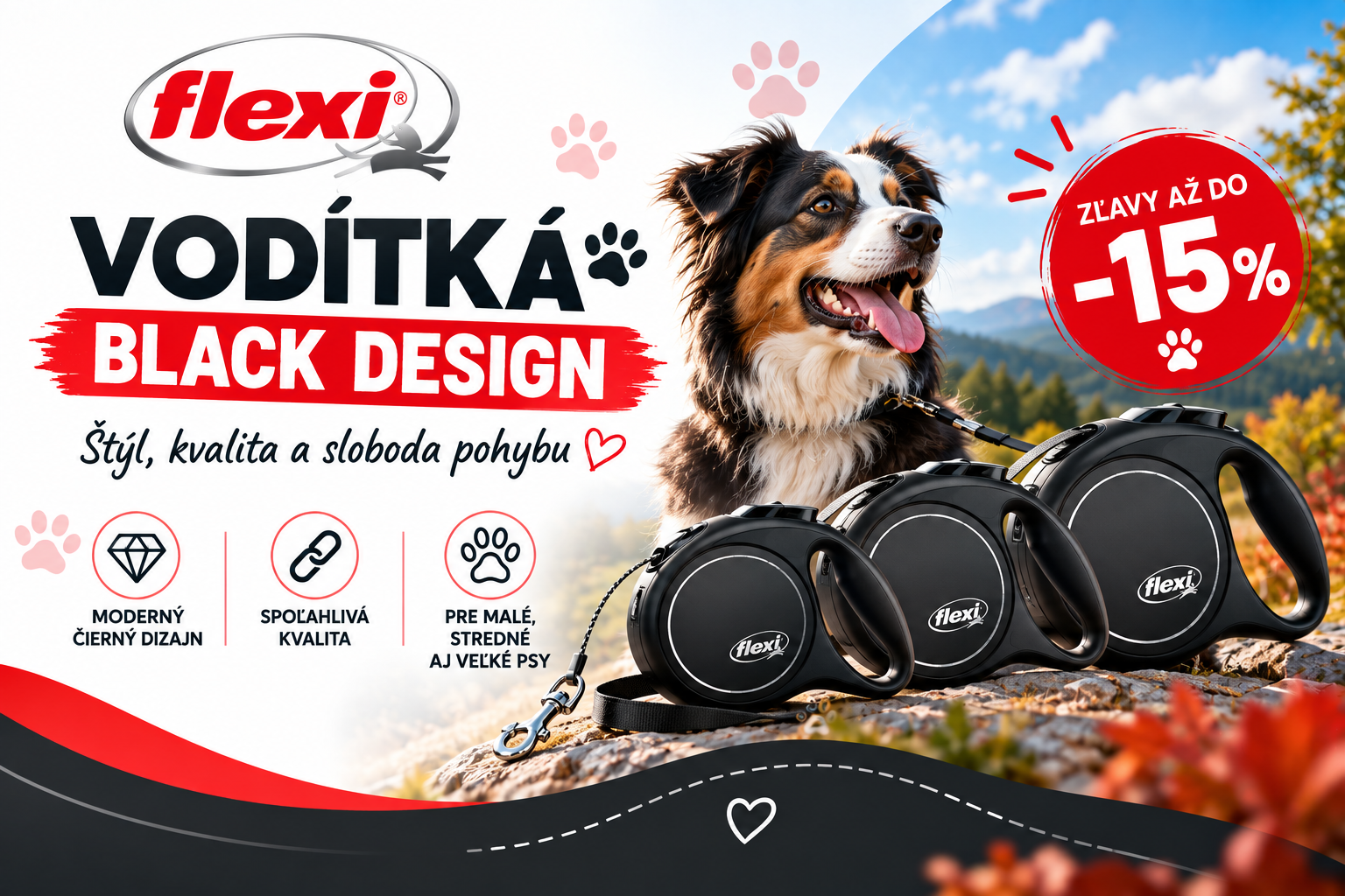 Zľava na flexi Black Design -15%