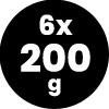 6×200g