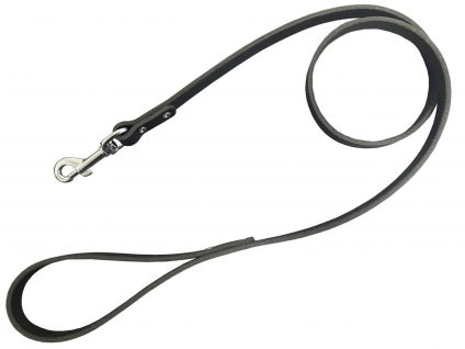 Kožené vodítko Grazl hladké černé 1,6×120cm
