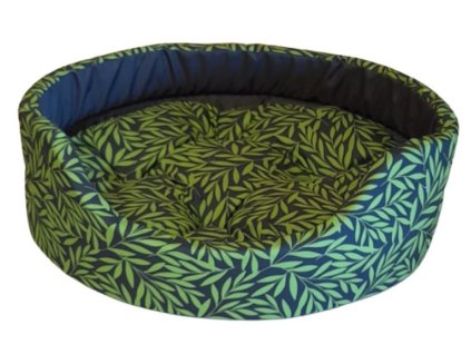 Pelech ovál s pol. Modern zelený list + tm.šedý 66×60×18cm