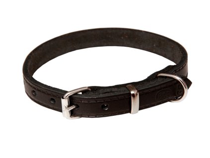 Kožený obojek Grazl hladký černý 2,2×60cm