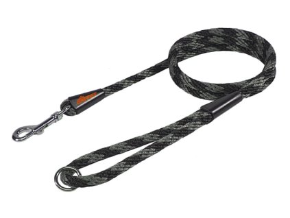 Lanové vodítko Spirála černo-šedé 1×150cm