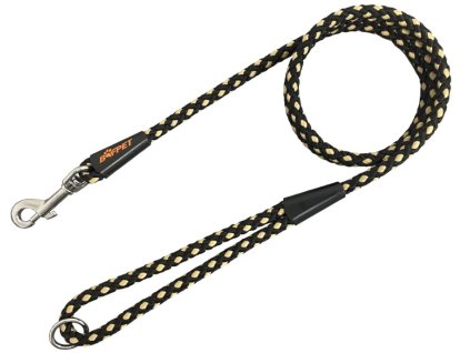 Lanové vodítko Uzlík černo-béžové 1×150cm