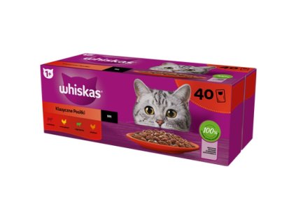 Whiskas kaps. Klasický výběr ve šťávě 40×85g AKCE