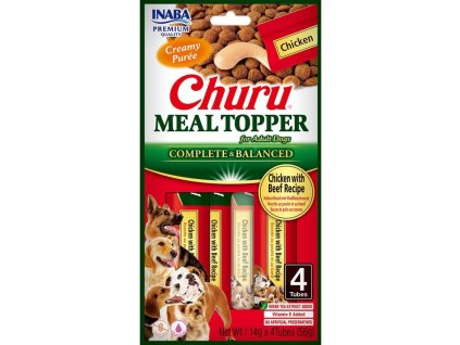 Churu Dog Meal Topper Chicken with Beef Recipe 4×14g AKCE