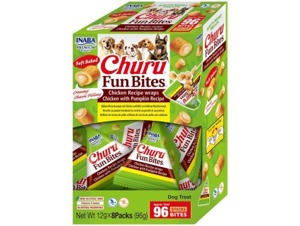 Churu Dog BOX Fun Bites Chicken wraps Chicken & Pumpkin 8×x12g
