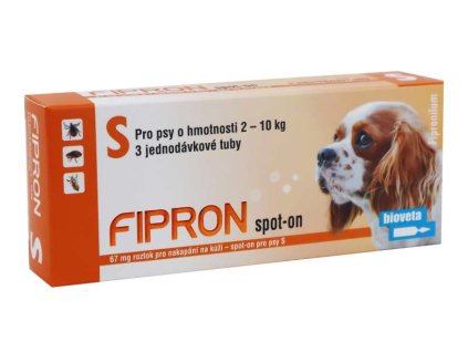 Fipron 67mg Spot-On Dog S sol 3×0,67ml