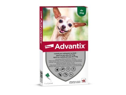 Advantix Spot On 1×0,4ml pro psy do 4kg