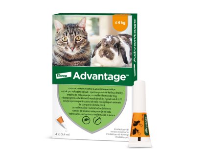 Advantage pro malé kočky a králíky 40mg 4×0,4ml