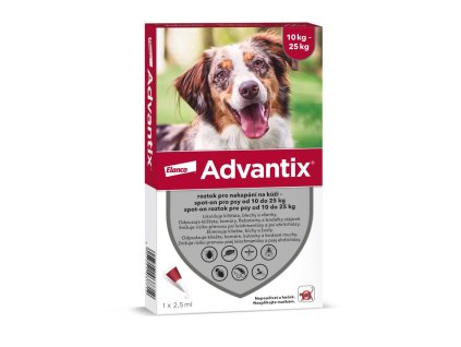 Advantix Spot On 1×2,5ml pro psy 10-25kg