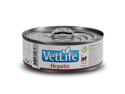 Vet Life Natural Cat konz. Hepatic 85g