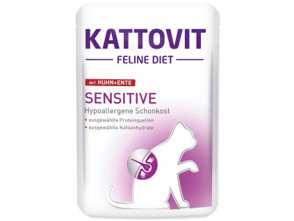Kattovit Cat kaps. Sensitive kuře & kachna 85g