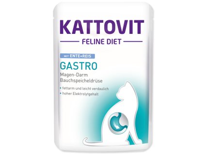 Kattovit Cat kaps. Gastro kachna & rýže 85g