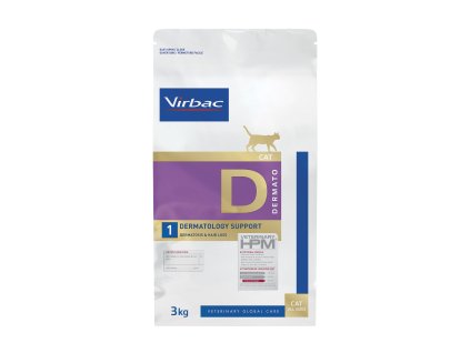 Veterinary HPM Cat D1 Dermatology Support 3kg