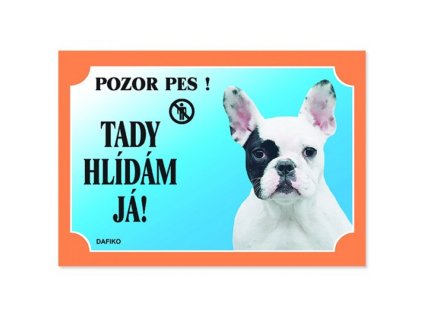 Cedulka francouzský buldoček světlý