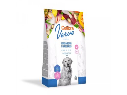 Calibra Dog Verve GF Senior M&L Chicken & Duck 12kg