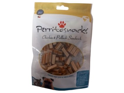 Perrito Dog & Cat Chicken & Pollock Sandwich mini kousky